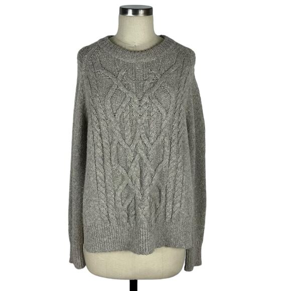 ISABEL MARANT Gayle Gray Cable Knit Pullover Sweater...